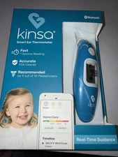 Kinsa KET005 Bluetooth Digital Smart Ear Thermometer - Blue