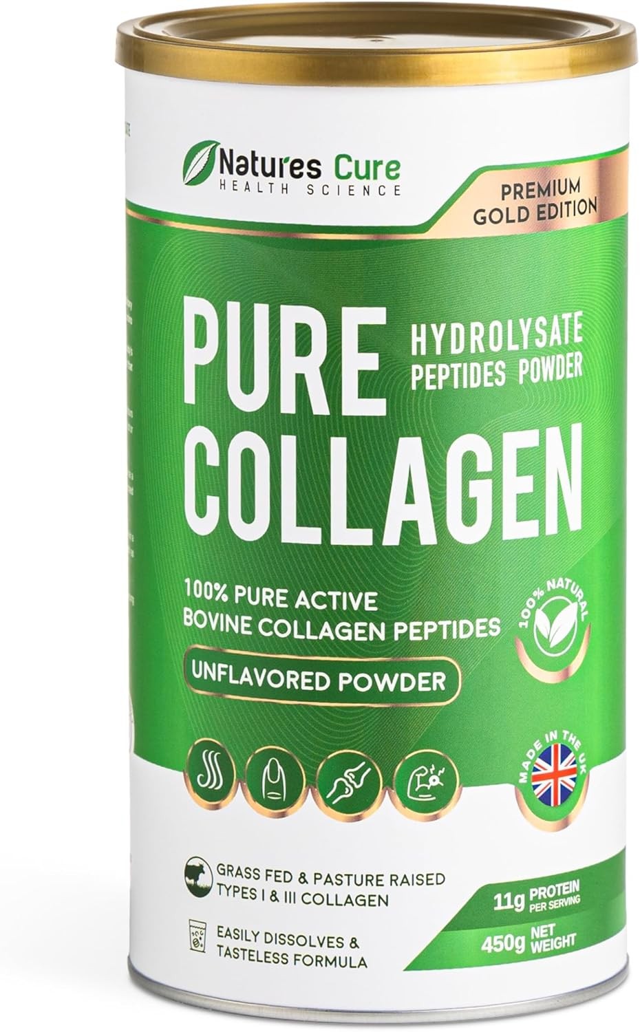 Premium Hydrolyzed Collagen Powder - Unflavored Halal Certified Supplement for