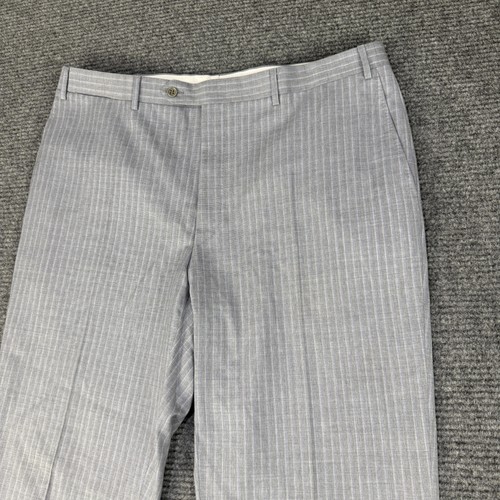 Canali Anzughose Herren EU 58 R grau Nadelstreifen 100 % Wolle vorne flach 40 x 32 - Bild 3 von 10
