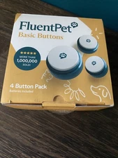 FluentPet Basic Buttons, 4 Button Pack, Batteries Included- open box, never used