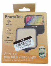 PhotoTeK Universal RGB Portable Rechargeable Video Light, Photo Tech, 70 LED