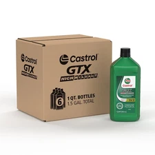 Castrol Gtx High Mileage Synthetic Blend Motor Oil Pack Of 6 Quart 5W20 5W30 ...