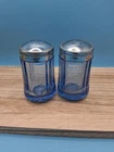 Indiana Glass Madrid blue depression salt and pepper shakers