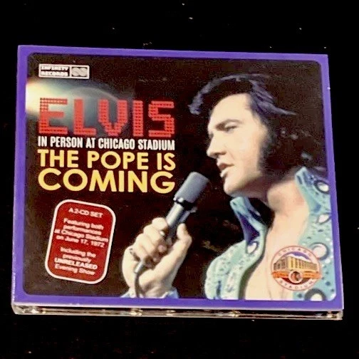 Elvis : Chicago Stadium- Pope is coming 2 CD set  1972 (rare)
