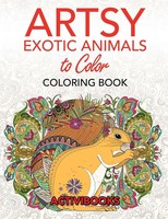 Activibooks | Artsy Exotic Animals To Color Coloring Book | Taschenbuch (2016)