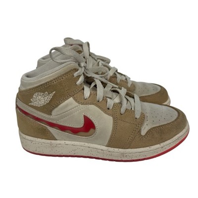 M237 Nike Air Jordan 1 One Mid SE Peanut Butter & Jelly HJ5958-206 Youth 3.5Y