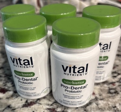 (LOT OF 5) Vital Nutrients Hyperbiotics Pro Dental Probiotic exp 1/28 45 count