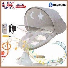 Bluetooth Electric Baby Swing Infant Music Cradle Bouncer Chair Rocker Reote