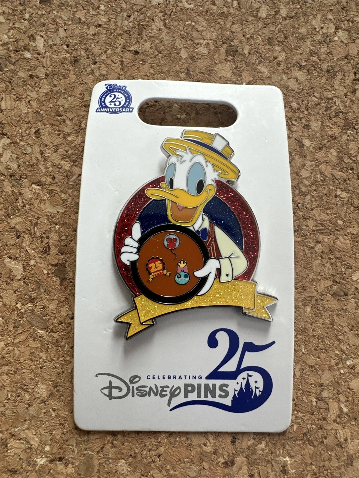 Disney Parks 2025 Celebrating 25 Years of Pin Trading Donald Duck Pin