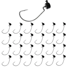 Reaction Tackle Mushroom JigHead 1/4oz - Black - EWG