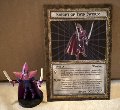 1996 YuGiOh Dungeon Dice Monsters King of Twin Swords ST-01 Figure and Card