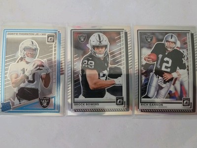 Brock Bowers Rated Rookie Don'te Thornton R. Gannon Optic Rainbow Refractor Lot