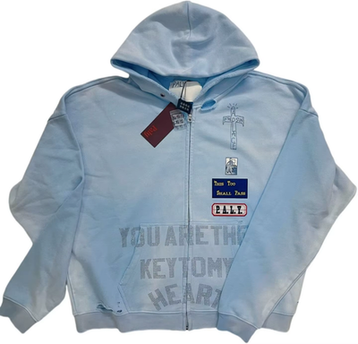 PALY HOLLYWOOD スウェット Paly Hollywood Zanucks Zip Hooded Sweatshirt 'Baby Blue' Men's