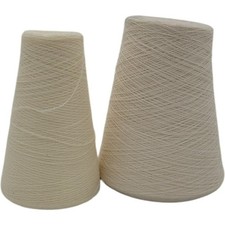 Vintage Off White 2/23 High-Quality 31145 Knitting Weaving Cone Yarn Lot of 2