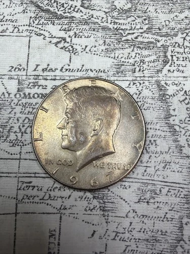 1967 40% Silver Kennedy Half BU Gorgeous Toning - KH07