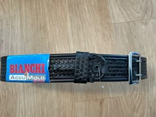 New BIANCHI ELITE 7960 SAM BROWNE Black Basketweave 2.25" Duty Belt Men Size 34