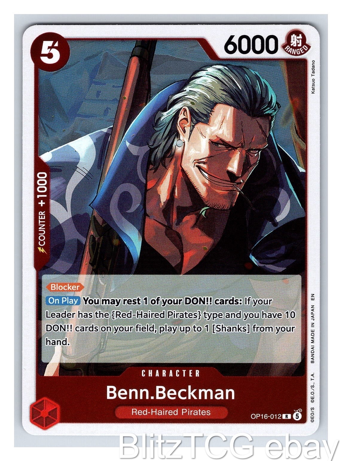 Benn.Beckman OP16 OP16-012 The Time of Battle One Piece Rare Foil NM/M