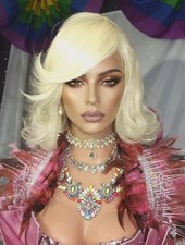 Perücke Wig,Madonna,Hell Licht Blond,Locken,...