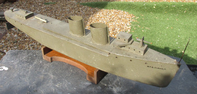 um 1900 Torpedoboot Zerstörer Seawolf Elektromotor Teich Yacht