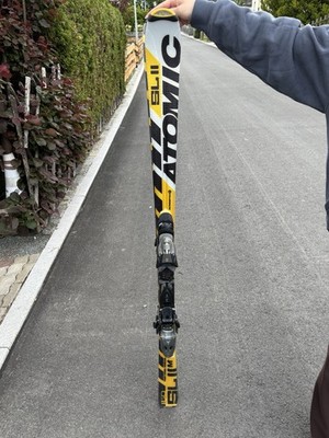 Atomic SL 11 Alpin-Ski 160 cm Gelb/Schwarz/Weiß mit Bindung 310 mm