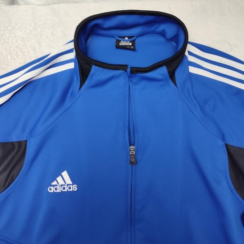 Vintage Adidas Track Jacket Mens XL Blue Y2K ClimaCool Full Zip Zipped Pockets by Adidas, Size XL, $34.99 - Photo 2