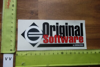 Alter Aufkleber Büro Computer Software Internet GENERAL MUSIC Original Software