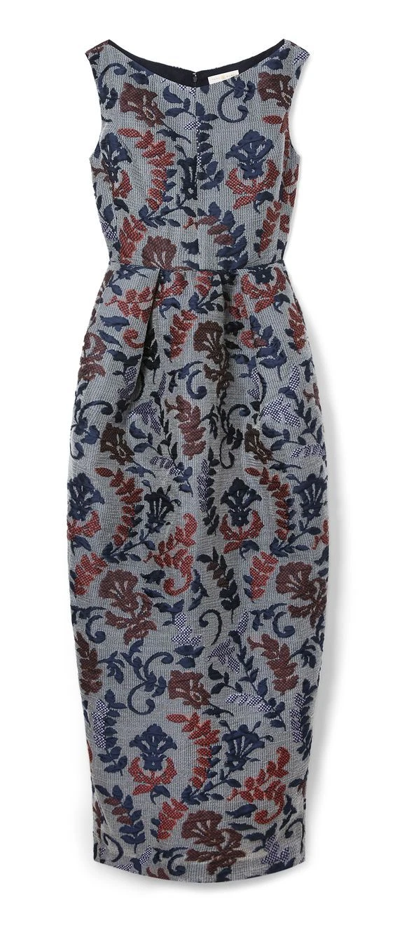 Abito Nuovo Abito TORY BURCH Jacquard Rosso Navy CLOQUE TRATTEGGIATE COLLO A BARCA $2495 2