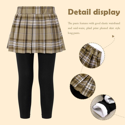 Girls Cotton Thick Pantskirt Winter Tights Thermal Pants Culottes Footless Pants - Picture 17 of 55