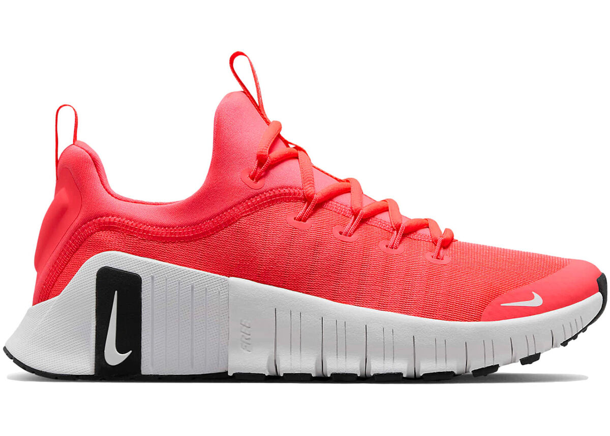 スニーカー Nike Free Metcon 6 Women's Sneakers FJ7126-102 Women's Nike Free Metcon 6 Hot Punch Red White Black FJ7126