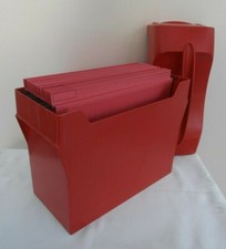 LEITZ Uni-Box mit Deckel 1908 + 1956 rot mit 15 H&auml;ngetaschen Serie 18 1816