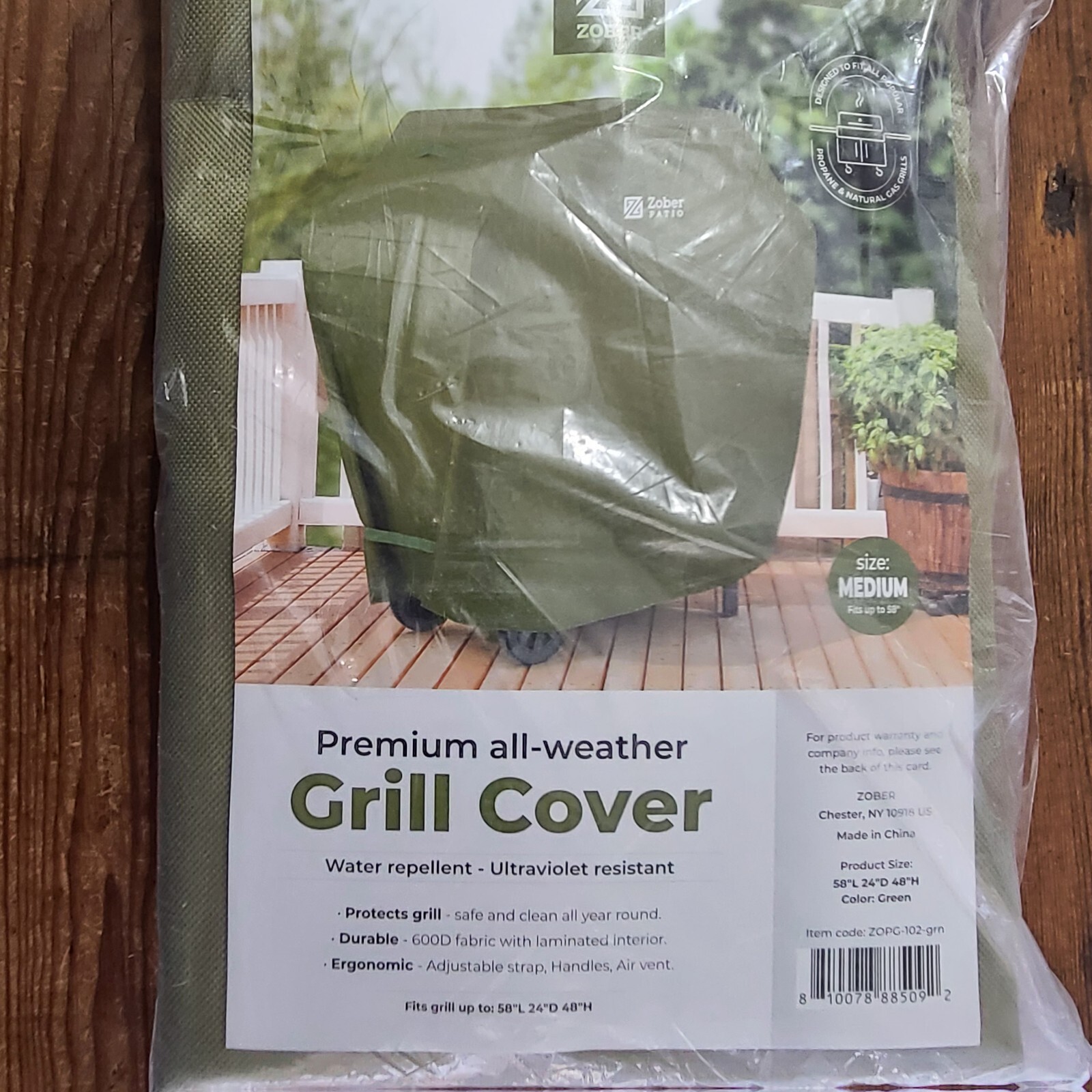 Zober Patio BBQ Grill Cover Premium allweather Grills up to 58" x 24