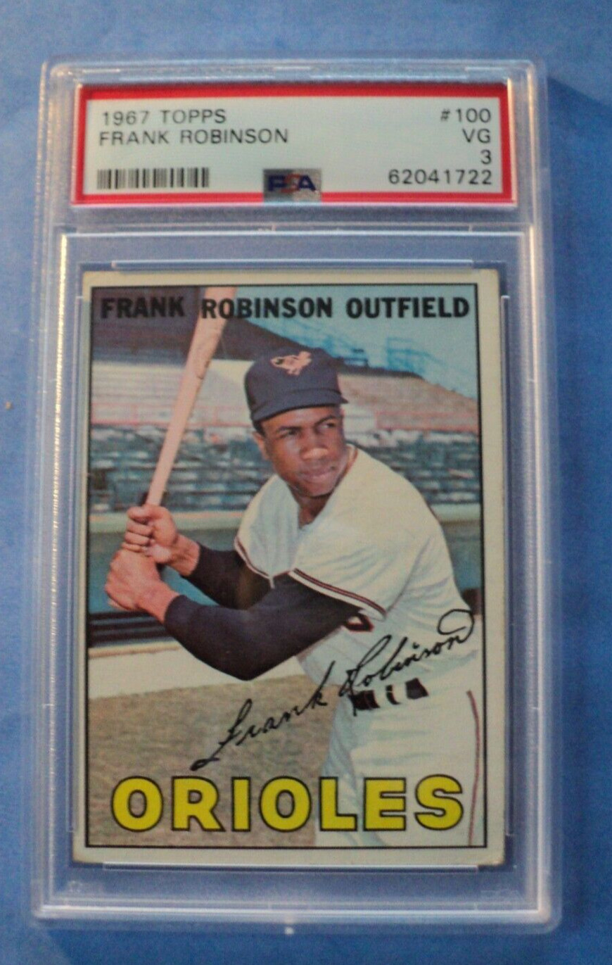1967 TOPPS BASEBALL FRANK ROBINSON #100 PSA 3 AUCT#11553