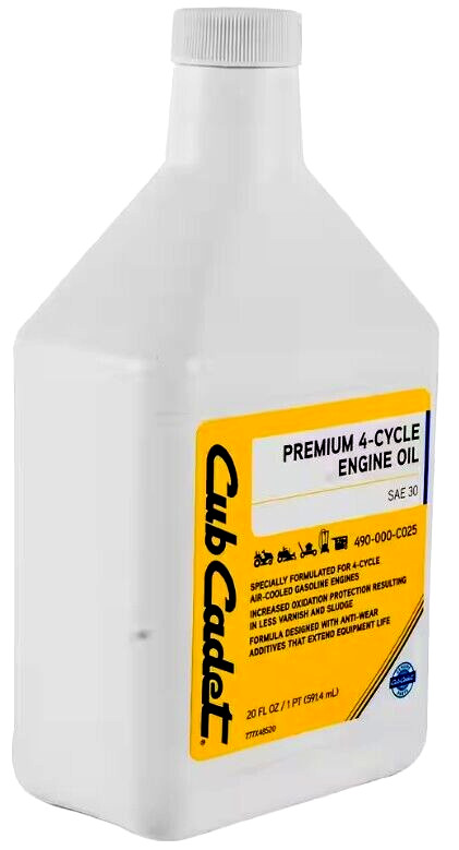 Cub Cadet SAE 30 Premium 4-Stroke Engine Oil - 20 oz.