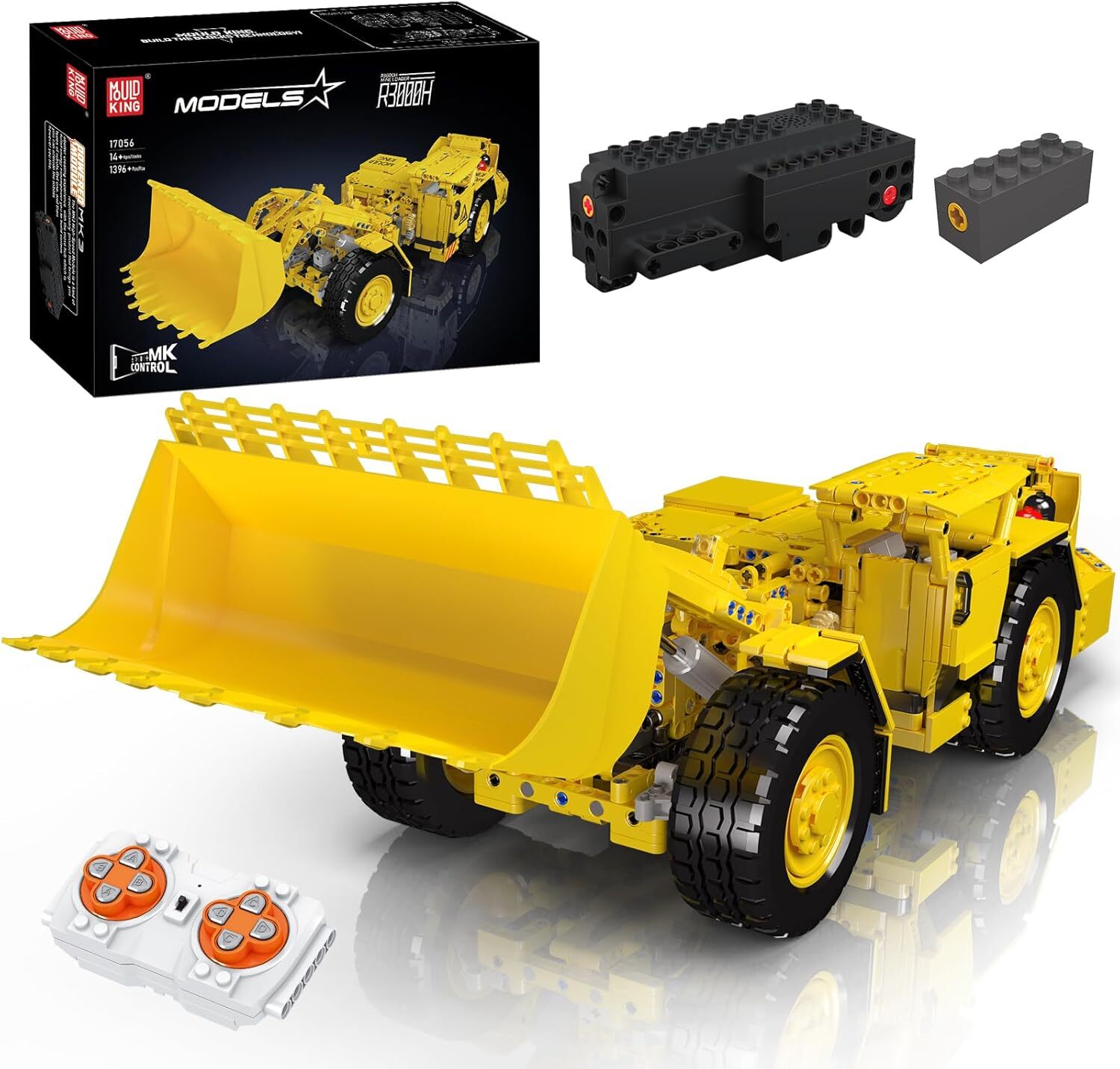 Mould King 17056 Bulldozer Loader RC Building Block Model 1396pc