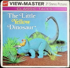THE LITTLE YELLOW DINOSAUR 3d View-Master 3 Reel Packet - Full Color Images