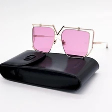 NEW VALENTINO V-LIGHT VLS-116C WOMEN PINK TITANIUM SUNGLASSES VALENTINO