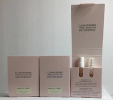3X FLOWERBOMB VANILLA TWIST COLLECTION VIKTOR & ROLF HUILE DE PARFUM 0.04 oz.