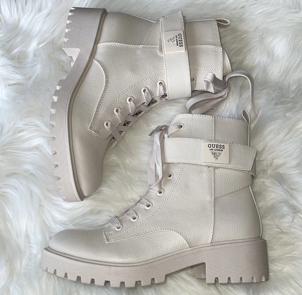 Women's Combat Boots Ivory. New without Size | eBay