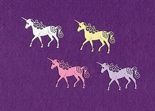 UNICORN  3 die cuts scrapbook cards