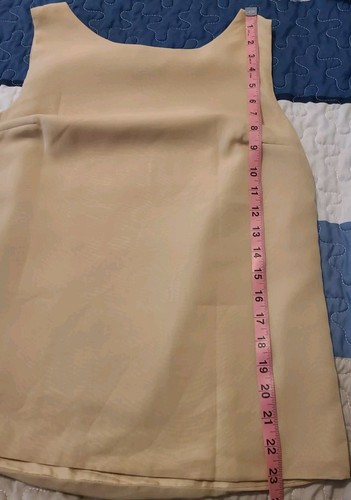 Blusa sin mangas beige 1/2 cremallera pequeña forrada nueva con etiquetas para mujer envío gratuito - Imagen 6 de 7