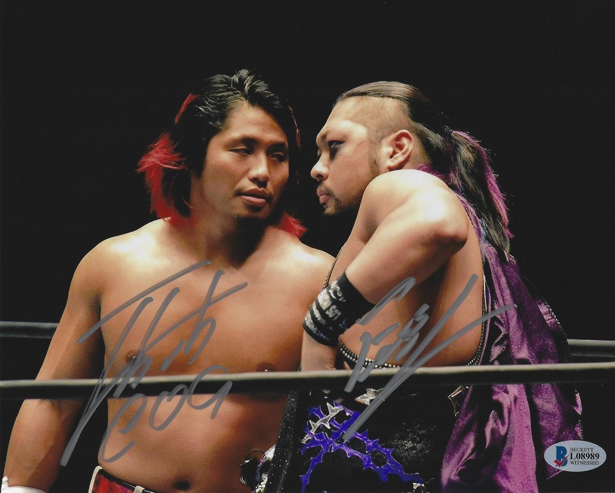Evil & Hiromu Takahashi Signed 8x10 Photo BAS COA NXT New Japan