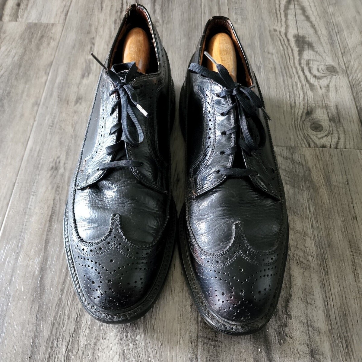 Biltrite Mens Military Oxford Wing Tip Dress Shoes Black  display picture 2