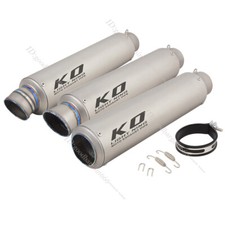 Universal 60.5mm Exhaust Muffler Pipe Motorcycle Titanium Alloy Silencer Escape