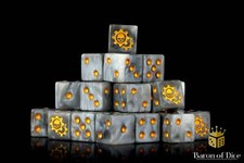 Golden Cog 16mm Wargaming Dice - Compatible with Warhammer 40k, AoS, etc.