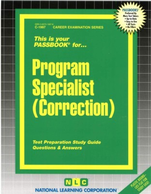  NEW Program Specialist (Correction) Test Practice Passbook Upcoming NYC Exam