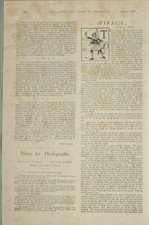 1897 PRINT NAVY & ARMY EDITORIAL ARTICLE PIRACY