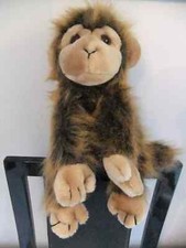 9" TY GINGER BROWN MONKEY APE CHIMP SOFT CUDDLY TOY TEDDY BEAR ZOO CAT A