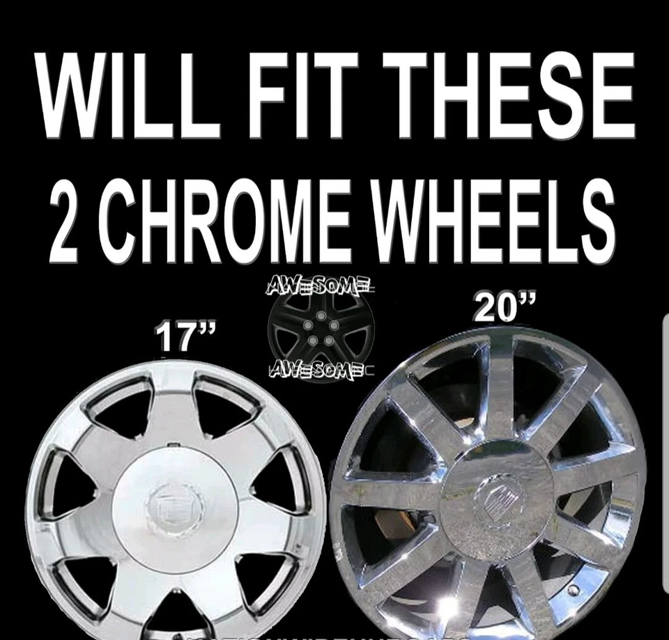 K107 1pc NEW 2003-2006 ESCALADE ESV EXT Chrome Wheel Center Caps For Cadillac  - Imagem 3 de 4