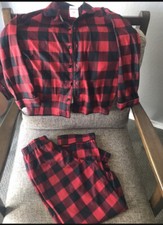 Wondershop plaid red/black holiday pajamas Sleepwear Kids 8
