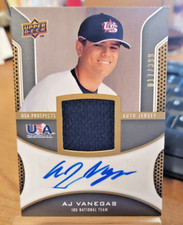 2009 Upper Deck Signature Stars USA Jersey Autograph AJ Vanegas USA-AV 17/399